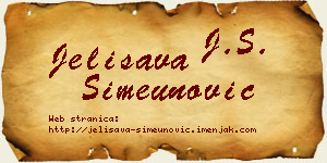 Jelisava Simeunović vizit kartica